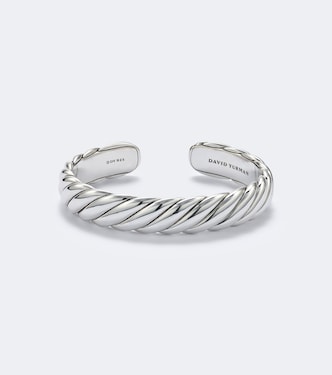 Sculpted Cable Flex sterling silver cuff bracelet | David Yurman