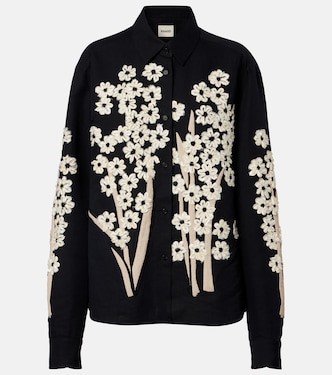 Argo embroidered silk and cotton shirt | Khaite