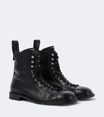 Bottines Billy en cuir perforé | Versace