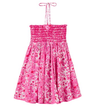 Cycas printed shirred dress  | Poupette St Barth Kids