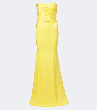 Satin crêpe bustier gown | Alex Perry