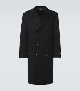 Double-breasted wool and cashmere coat | Canali