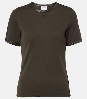 Logo cotton-blend T-shirt | Courrèges