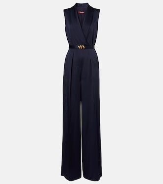 Elegante belted satin jumpsuit | Max Mara