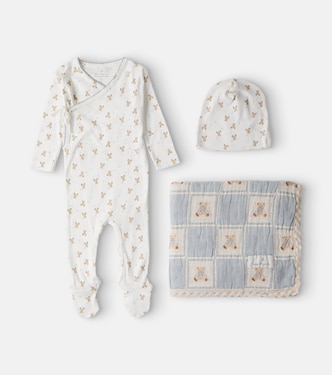 Baby Set aus Strampler, Mütze und Decke | Bebe Organic