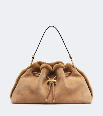 Cinch Medium suede shoulder bag | Jimmy Choo