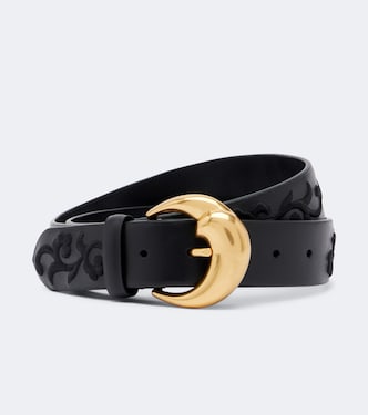 Embroidered leather belt | Etro