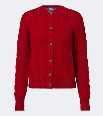 Cable-knit wool and cashmere cardigan | Polo Ralph Lauren
