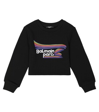 Sweat-shirt en coton à logo | Balmain Kids