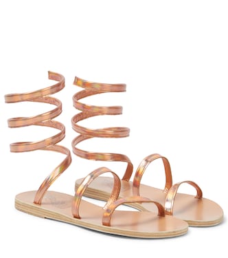 Ofis iridescent leather sandals | Ancient Greek Sandals
