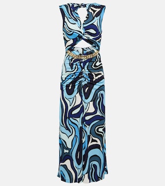 Mira printed cutout midi dress | Rebecca Vallance
