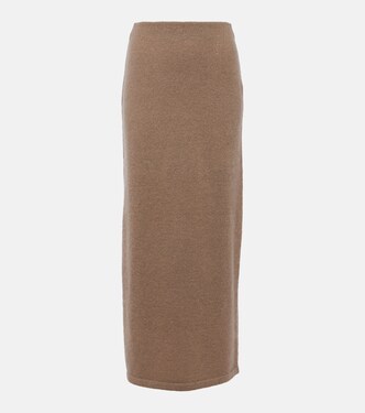 High-rise mohair-blend midi skirt | JW Anderson