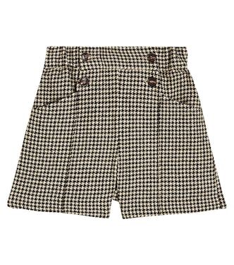 Diplome houndstooth wool-blend shorts | Bonpoint