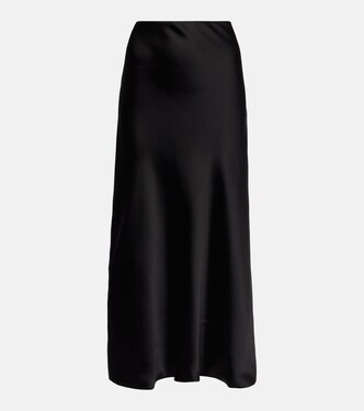High-rise satin maxi skirt | Norma Kamali