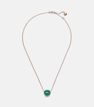 Pom Pom Dot 18kt rose gold pendant necklace with gemstones | Pomellato