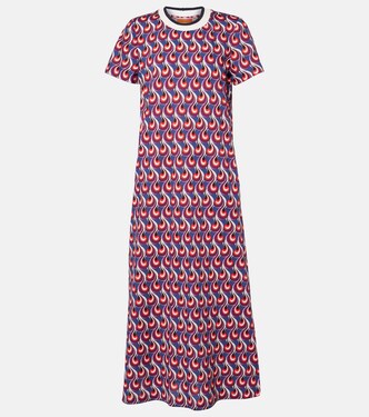 Swing Sporty printed jersey midi dress | La DoubleJ