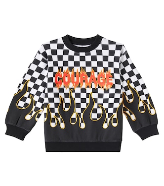 Monti checked cotton jersey sweatshirt | Molo