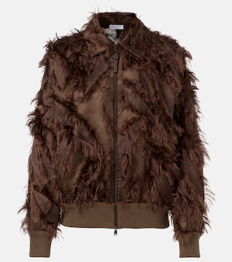 Feather-trimmed jacket | Brunello Cucinelli