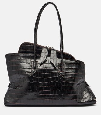 La Passeggiata Medium leather tote  | The Attico