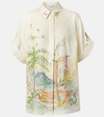 Anouk printed linen shirt | Alémais