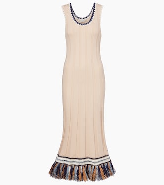 Julianna cotton and cashmere midi dress | Simkhai