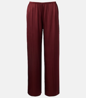 Austin silk satin wide-leg pants | Asceno
