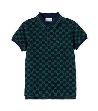 Polo de piqué de algodón con GG | Gucci Kids
