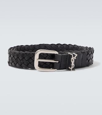 Cassandre woven leather belt | Saint Laurent