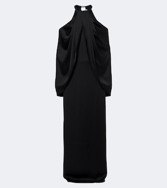 Caped satin halterneck gown | Stella McCartney