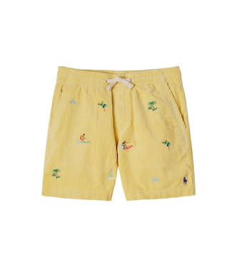 Embroidered cotton corduroy shorts | Polo Ralph Lauren Kids