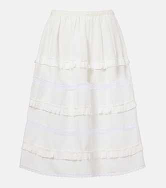 Linen midi skirt | Prada