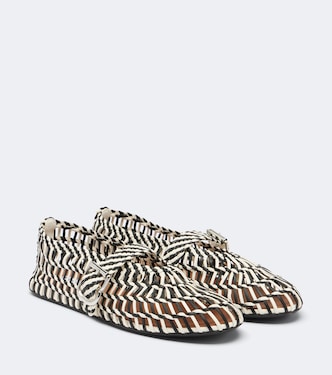 Woven leather ballet flats | Alaïa