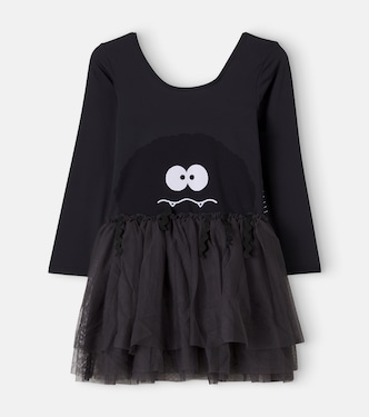 Bedrucktes Kleid aus Jersey und Tüll | Stella McCartney Kids