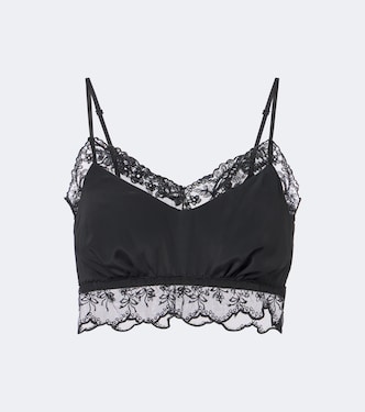 Lace-trimmed satin bralette | Simone Rocha