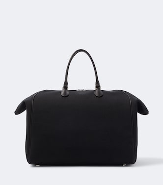 Timo leather-trimmed canvas tote bag | The Row