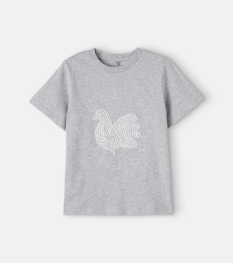Embroidered cotton jersey T-shirt | Stella McCartney Kids