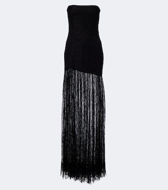 Jeanette lace strapless gown | Retrofête