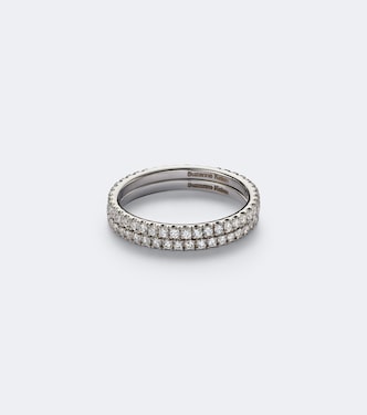Set de anillos para smart ring Midi en oro blanco de 18 ct con diamantes | Suzanne Kalan