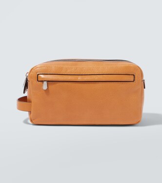 Leather toiletry bag | Brunello Cucinelli