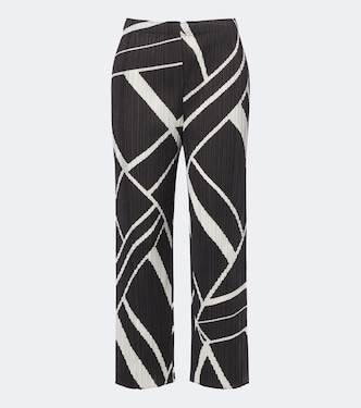 Pantalones anchos cropped Fold Line estampados | Pleats Please Issey Miyake