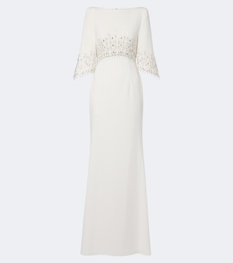 Bridal Verzierte Robe Electra aus Crêpe | Jenny Packham