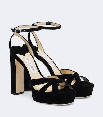 Kove velvet platform sandals | Jimmy Choo