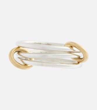 Solarium SG 18kt gold and sterling silver linked rings | Spinelli Kilcollin