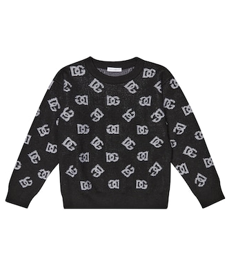 Logo intarsia wool sweater | Dolce&Gabbana Kids