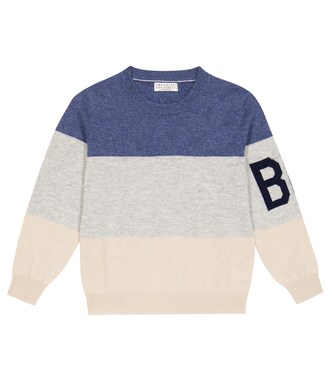 Pull rayé en cachemire | Brunello Cucinelli Kids