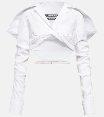 La Chemise Meio cotton cropped shirt | Jacquemus