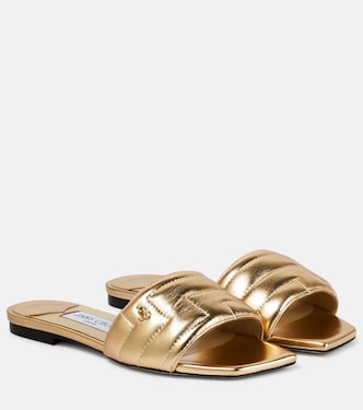 Themis metallic leather slides | Jimmy Choo
