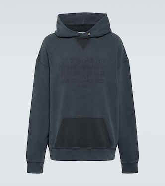 Logo faded cotton jersey hoodie | Maison Margiela
