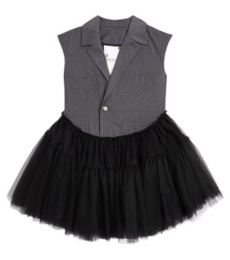 Embellished pinstripe tulle dress | Caroline Bosmans