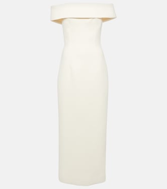Robe midi de mariée Sandra en crêpe | Emilia Wickstead